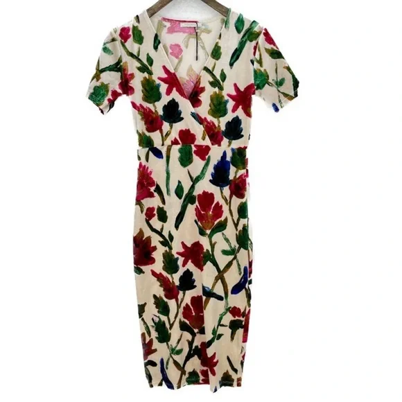 Zara Floral Velvet Dress - Picture 2 of 9